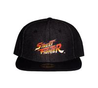 Difuzed Street Fighter Snapback Jeans Nero Cappello con Visiera Dritta Baseball