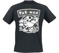 Difuzed - T-Shirt - Pac-Man» Corsa Fantasmi« (Nero) Maglia Pacman Spirito