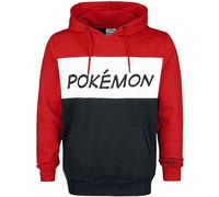 Difuzed - Uomo Felpa con Cappuccio - Pokémon (Rot-Schwarz-Weiß) Pullover