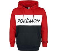 Difuzed - Uomo Felpa con Cappuccio - Pokémon (Rot-Schwarz-Weiß) Pullover