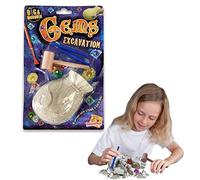 Dig & Discover - Scavo di Gemme di Deluxebase. Kit di scavo con fossili di Gemme per bambini