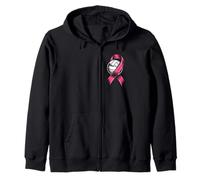 Dig for a Cure Pallavolo Nastro rosa cancro al seno Guerriero Felpa con Cappuccio