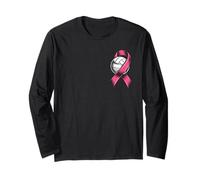 Dig for a Cure Pallavolo Nastro rosa cancro al seno Guerriero Maglia a Manica