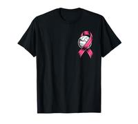 Dig for a Cure Pallavolo Nastro rosa cancro al seno Guerriero Maglietta