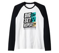 Dig Set Repeat Maglia con Maniche Raglan