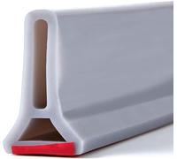 Diga per acqua con soglia doccia pieghevole, Barriera for diga d'acqua con soglia doccia da 39/78 pollici, barriera for acqua di for lavello della cucina, bagno(Gray,2m/78.7in)