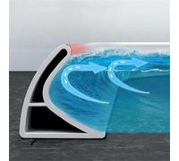 Diga per acqua con soglia doccia pieghevole, Paraspruzzi d'acqua for doccia da 39/78 pollici, di ritenzione del tappo 'acqua Separazione asciutto e bagnato for bagno, cucina altro(2m/78.7in)