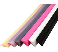 Diga per acqua con soglia doccia pieghevole, Strisce in silicone for il blocco 'acqua, di ritenzione del tappo Separazione asciutta e bagnata for bagno, cucina altro ancora(Black,2M/79in)