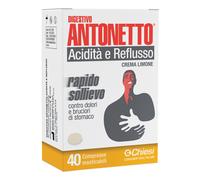 Chiesi Digestivo Antonetto Crema al limone contro l'acidità e il reflusso, 40 compresse