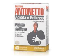 Digestivo Antonetto Acidità e Reflusso Integratore Limone 40 Compresse