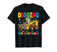 Digging for Acceptance Construction Autism Awareness Maglietta