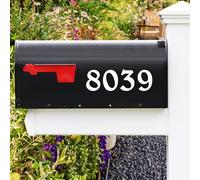 Diggoo Numeri civici da 15,2 cm, adesivi per esterni, numero indirizzo per casa, set da 2 numeri autoadesivi per cassetta postale, ufficio, finestra, porta, auto, camion, casa, cartelli, indirizzo,