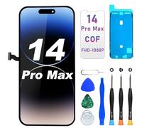 DIGI4U Display per iPhone 14 Pro Max LCD, schermo FHD da 6,7 pollici con True Tone, Face ID & 3D Touch, display di ricambio con kit di riparazione per iPhone 14 Pro Max