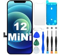 DIGI4U Schermo LCD di ricambio per iPhone 12 Mini, schermo LCD Truetone Face ID da 5,4 pollici, per iPhone 12 Mini, kit di riparazione digitalizzatore