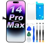 DIGI4U Schermo LCD per iPhone 14 Pro Max, 6,7 '' [Truetone] [3D Touch] [Piccola tacca] Schermo per iPhone 14 Pro Max Display Digitizer Assembly, con strumenti di riparazione per iPhone 14 Pro Max LCD