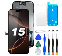 DIGI4U Schermo LCD per iPhone 15, sostituzione schermo Full HD True Tone Face ID COF Retina Display per iPhone 15 Touch Digitizer Assembly, kit di riparazione per display LCD iPhone 15