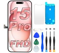 DIGI4U Sostituzione dello schermo LCD per iPhone 15 Pro, schermo Full HD Face ID True Tone da 6,1 pollici per iPhone 15 Pro, con strumenti di riparazione magnetici per iPhone 15 Pro LCD