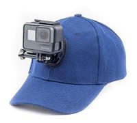 Digicharge Cappellino da Baseball con Supporto per Action Camera Compatibile con GoPro Lit Hero Hero13 13 Max 2 Hero12 12 /DJI OSMO Action 5 Pro 4 / Insta360 One/Akaso Crosstour Camkong Victure Blu