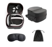 Digicharge Custodia Rigida Compatibile Con Meta Quest 3S / Quest 3 Oculus Quest 2 Cuffie VR Con Cinturino Standard, Controller Touch E Accessori, Viaggio Borsa con Finitura in Diamante Nero