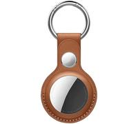 Digicharge Pelle PU Custodia Portatile per AirTags Tracker, Compatibile con AirTag per Collare per Cani/Gatto, Borsa, Chiavi, ecc. Antigraffio Case Cover con Portachiavi, Scelta della quantità/colore