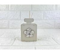 Digiglio Bomboniere Bomboniera Diffusore di Fragranza a Forma di Bottiglia di Profumo Beige con Decorazione Coppia Sposi con Box