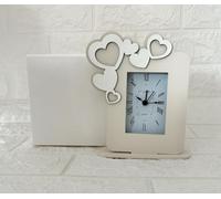 Digiglio Bomboniere Bomboniera Orologio Cuori Panna Legno con Box