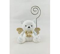 Digiglio Bomboniere Bomboniera Orsetto Celeste Memoclip Con Ali Oro