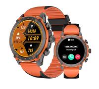 DigiKuber Smartwatch Uomo Donna, AMOLED Orologio Intelligente Impermeabile con Risposta/Effettuazione Chiamate, Monitoraggio Frequenza Cardiaca SpO2 del Sonno per Android iOS (Arancia, 1.43" TPU)