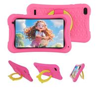 DigiLand 7 Pollici Tablet per Bambini, Android 15 con Custodia Protettiva, 4+32 GB, Schermo IPS 1024*600, Fotocamera 2MP+5MP, Batteria 3000 mAh, Tablet educativo con Controllo Parentale e iWawa(Rosa)