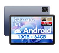 DigiLand Tablet 2026, tablet Android 10.1 Zoll, Octa-Core 10 GB RAM + 64 GB ROM, batteria 6000 mAh, 800 * 1280 IPS, doppia fotocamera, Wi-Fi 5, BT 5.0, Grigio