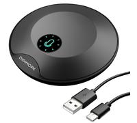 DIGIMORE D-480 - Microfono USB Plug & Play per conferenze Mac OS e Windows, conferenze, registrazioni, Skype, lezioni online con portata fino a 5 m, pulsante di disattivazione e indicatore luminoso