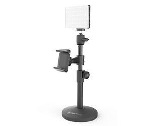 DigiPower - The Acheiver - Kit professionale per videochiamate a 60 LED | Luminosità a 10 livelli, 3 modalità di temperatura del colore (3100-5500K) | Include supporto per telefono e fotocamera,