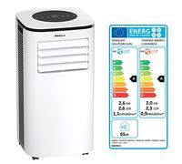 DIGIQUEST Climatizzatore portatile COMODO 9000BTU | 4 in 1: freddo, caldo, umidificatore e ventilatore (2.6kW e 2.0 kW) | 24h Timer | Modalità Notte | Salvaspazio [Classe energetica A]
