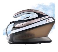 DIGIQUEST Ferro da stiro con caldaia STEAMY BOILY, 2400W, Piastra in Ceramica, Display a Led, Serbatoio Trasparente, Ricarica Acqua Continua, Colpo di Vapore