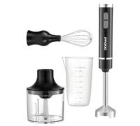 DIGIQUEST Frullatore Ad Immersione Multiuso 3 in 1 Handy 400 Full - Lame e braccio smontabile, Acciaio Inox, Impugnatura Ergonomica, Ciotola e Bicchiere inclusi nella confezione