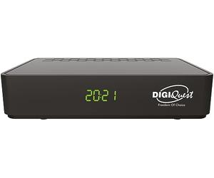DIGIQUEST G9 Decoder Digitale Terrestre DVB-T2 HEVC 10bit Full HD, Doppio Telecomando con Tasti Grandi, Media Player USB, Alimentazione 12V per Camper e Barche, Nero