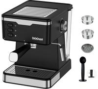 DIGIQUEST Pocia Coffy Macchina da Caffè Espresso | 20 Bar | Compatibile con Caffè in Polvere e Cialde | Funzione Cappuccino, Vapore e Acqua Calda