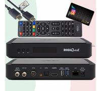 DigiQuest Q99 4K UHD Combo SAT Ricevitore con scheda TiVuSat Nero - Italia TV Ra