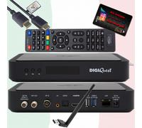 DigiQuest Q99 UHD 4K Combo Receiver Smartcard TiVuSat Attiva, Wi-Fi 150 Mbit/s