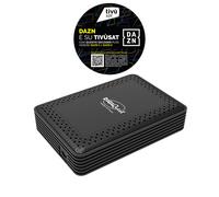 DIGIQUEST Decoder tivùsat RetroTV MICROSAT, DVB-S2 HEVC H265 |AUTOINSTALLANTE | Telecomando 2in1 | SIMcard Tivùsat inclusa | HDR10 /HLG | Funzione di registrazione attivabile | Merlin