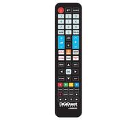 Digiquest Telecomando compatibile con tutti i modelli TV a marchio SAMSUNG TV, LCD, LED, PLASMA e 4K, Tasti fluorescenti e dedicati alle piattaforme streaming, Già configurato e pronto all’uso