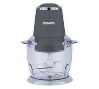 DIGIQUEST Tritatutto con ciotola in plastica CHOPPY, Potenza 300W, Ciotola da 0.75L, Comando a Pressione, Sistema a Quattro Lame, Lavabile in Lavastoviglie, Grigio