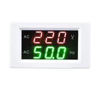 digital AC voltmetro frequenzimetro enerator doppio display LED strumento di prova AC80-500V 45-60Hz(bianca)