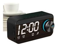 Digital Alarm Clock - HD Mirror Display, Touch Screen Timepiece for Bedroom, Wireless Speaker Clock with Sleek Design, Bedside Table Accessory, Modern Nightstand Clocks for Living Room and Kid Room