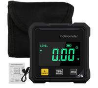 Digital Angle Gauge, Angle Finder with Magnetic Base, High-Precision Level Measuring Tool, Lcd Display Inclinometer for Saw, Car, Construction, Compass Machinery, 2.4x2.4x1.22 Inches