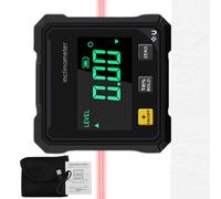 Digital Angle Gauge, Table Saw Miter Protractor, 2.4x2.4x1.22 Inches, LCD Display Precision Tool, Compact Tilt Finder, Magnetic Measuring Box for Woodworking Construction Machinery