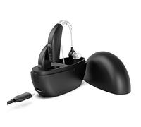 Digital audio device (pair of 2) for personal enhancement, rechargeable with all day battery, black