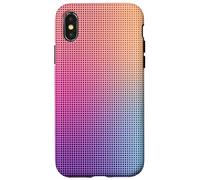 Digital Aura Gradient Pink Orange Purple Pixel Energy Design Custodia per iPhone X/XS