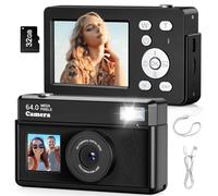 Digital Camera, FHD 1080P Digital Point and Shoot Camera with 16X Zoom Anti Shake, Compact Small for Boys Girls Kids