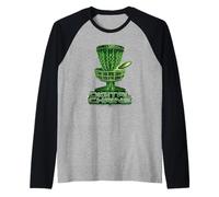 Digital Chains Disc Golf Cyber Gamer Gift Tee Men Maglia con Maniche Raglan